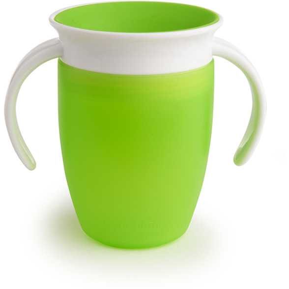 כוס הפלא 360° עם ידיות אחיזה 207 מ"ל ירוק