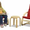 סט שולחן ו 2 כורסאות עץ ובד מפנקות לילדים